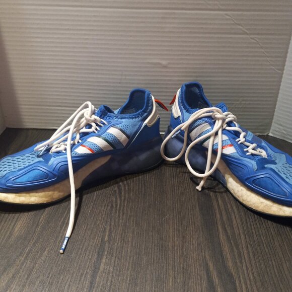 Adidas Ninja Boys 4 Boost Blue Running Shoes Sneakers 2K - Picture 5 of 14